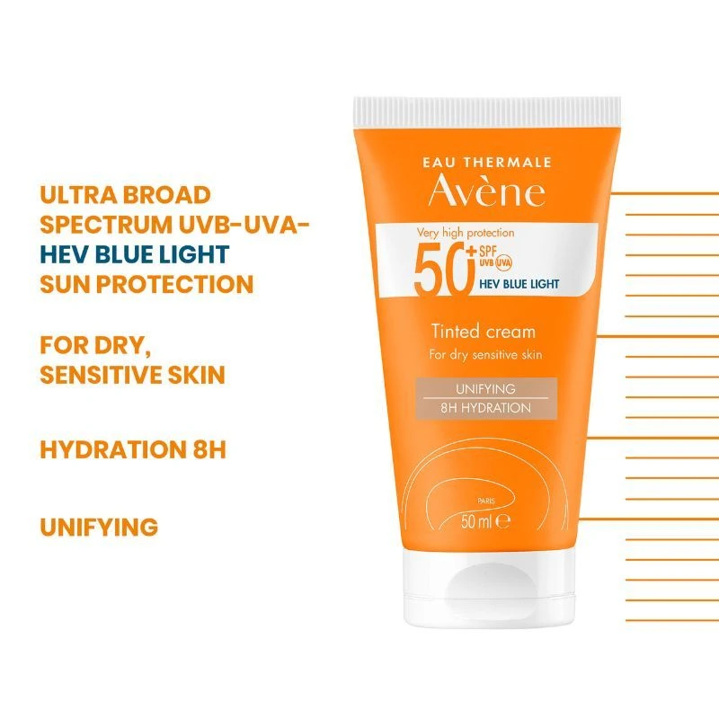 Avène Avene Very High Protection Tinted Cream SPF50+ 50ml 4 Avène Avene Very High Protection Tinted Cream SPF50+ 50ml - Image 2