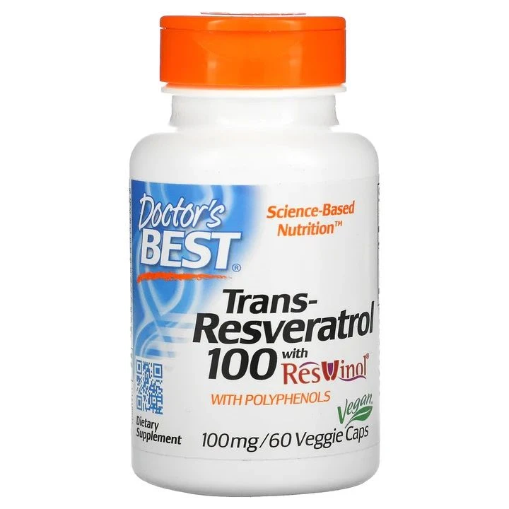 Doctor's Best Trans-Resveratrol With ResVinol-25 100mg Vcaps 60 3 Doctor's Best Trans-Resveratrol With ResVinol-25 100mg Vcaps 60