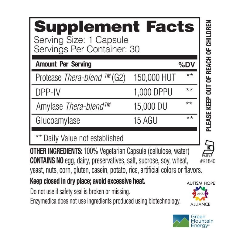 Enzymedica GlutenEase Extra Strength Capsules 30 4 Enzymedica GlutenEase Extra Strength Capsules 30 - Image 2