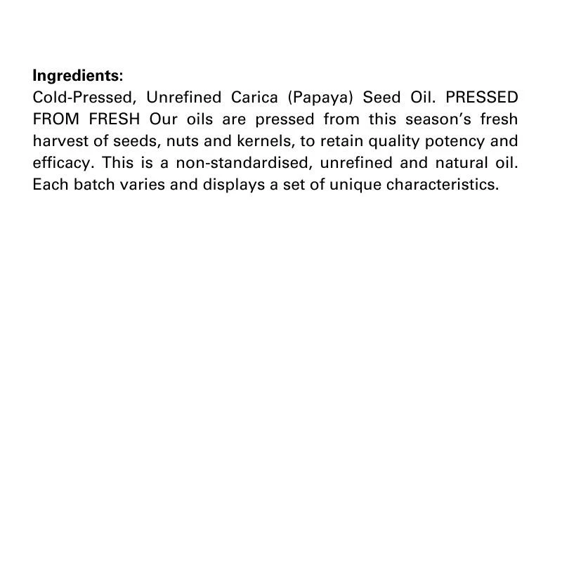 Fushi Wellbeing Papaya Seed Oil 50ml 4 Fushi Wellbeing Papaya Seed Oil 50ml - Image 2