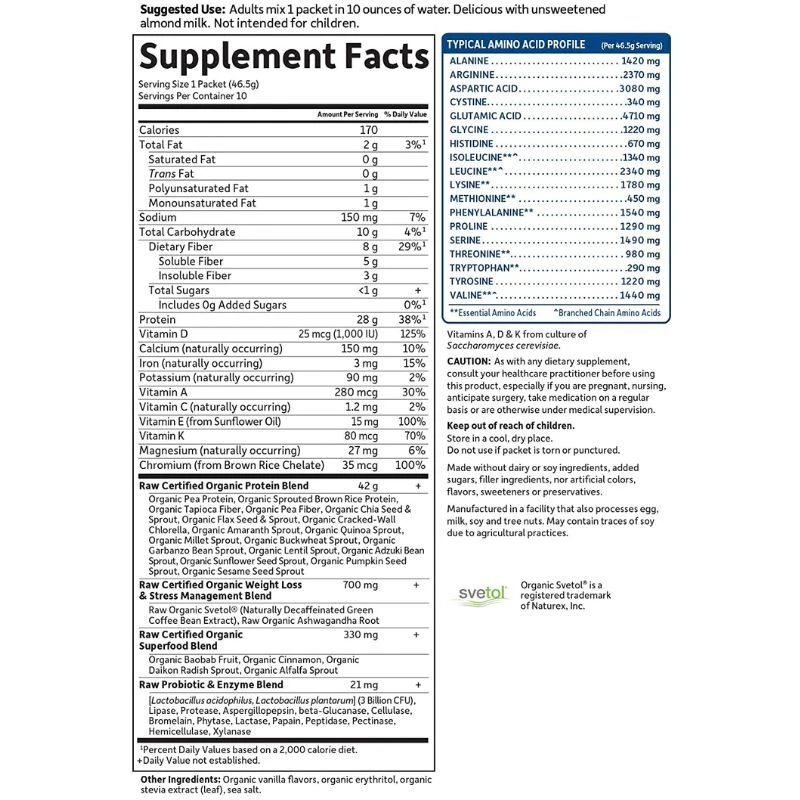 Garden Of Life Raw Organic Fit Protein Powder Vanilla 457g 4 Garden Of Life Raw Organic Fit Protein Powder Vanilla 457g - Image 2