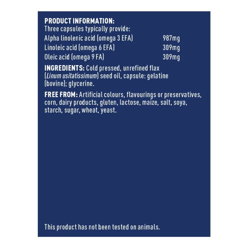 Higher Nature Flaxseed Oil Capsules 180 4 Higher Nature Flaxseed Oil Capsules 180 - Image 2