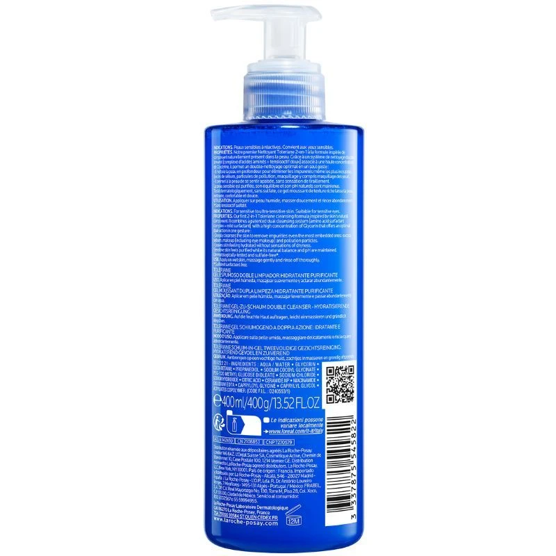 La Roche-Posay Toleriane Foam-in-Gel Double Cleanser 400ml 7 La Roche-Posay Toleriane Foam-in-Gel Double Cleanser 400ml - Image 5