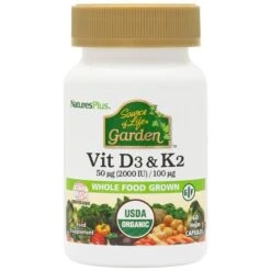 Nature's Plus Source Of Life Garden Vitamin D3 & K2 Capsules 60