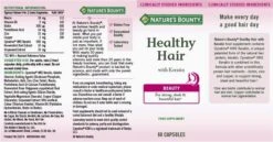 Nature's Bounty Healthy Hair With Keratin Capsules 60
