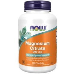 NOW Foods Magnesium Citrate 200mg Tablets 100
