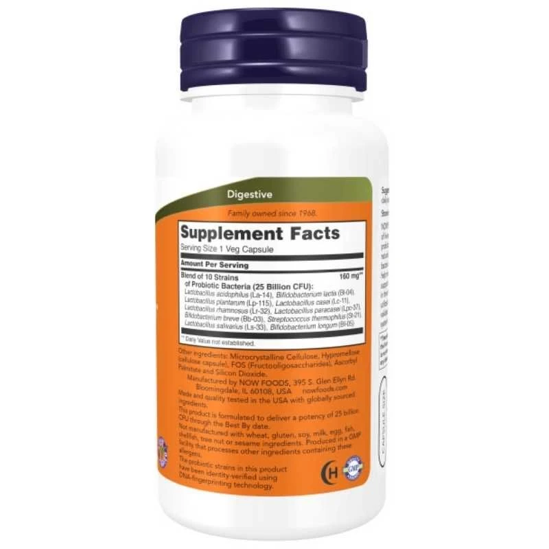NOW Foods Probiotic-10 25 Billion Capsules 100 4 NOW Foods Probiotic-10 25 Billion Capsules 100 - Image 2
