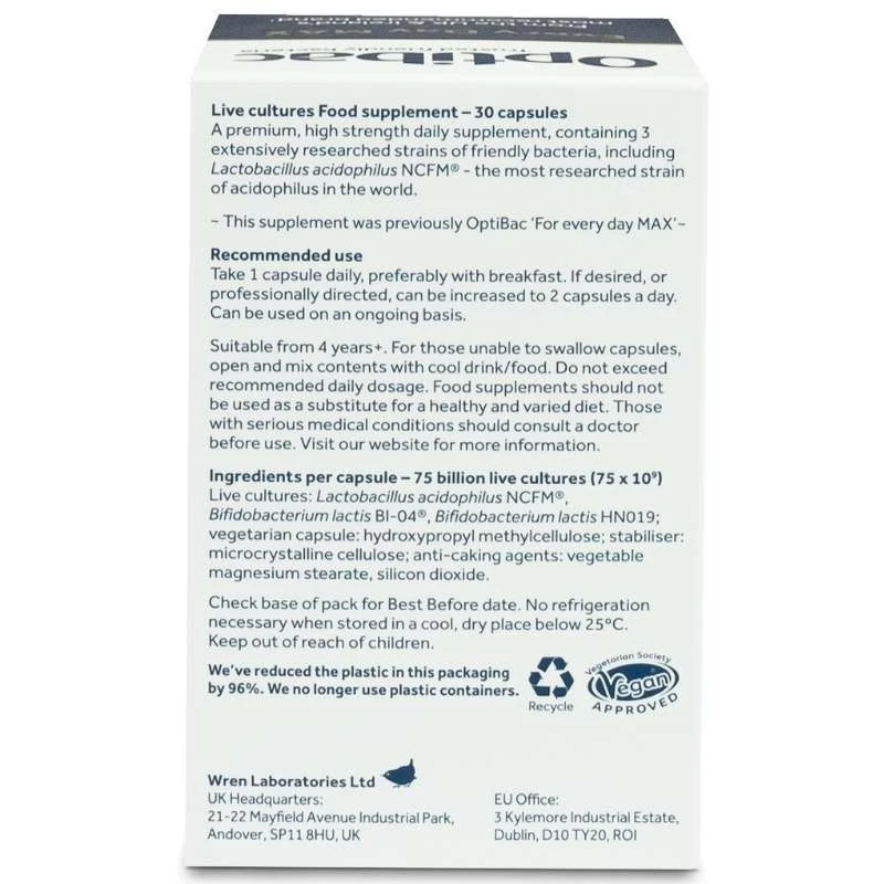 Optibac Everyday MAX Capsules 30 5 Optibac Everyday MAX Capsules 30 - Image 3