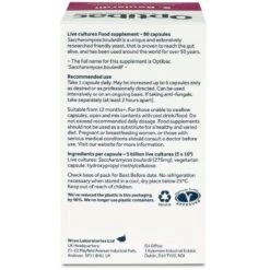 Optibac Saccharomyces Boulardi Capsules 80 -Care Product Store optibac saccharomyces boulardi capsules 80 ingredients