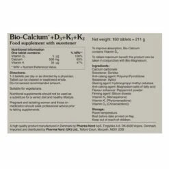 Pharma Nord PharmaNord Bio-Calcium + D3 + K 500mg Tablets 150 -Care Product Store pharmanord bio calcium d3 k 500mg tabs 150 2