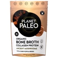 Planet Paleo Organic Bone Broth Collagen Protein Ancient Mushrooms 225g