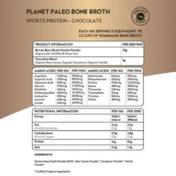 Planet Paleo Organic Bone Broth Sports Protein Chocolate 480g 7 Planet Paleo Organic Bone Broth Sports Protein Chocolate 480g -Care Product Store planet paleo organic bone broth sports protein chocolate 480g nutrition