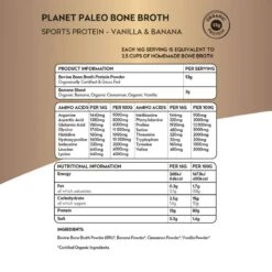 Planet Paleo Organic Bone Broth Sports Protein Vanilla & Banana 480g -Care Product Store planet paleo organic bone broth sports protein vanilla banana 480g nutrition