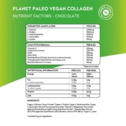 Planet Paleo Vegan Collagen Factors Chocolate 255g -Care Product Store planet paleo vegan collagen factors chocolate 255g nutrition