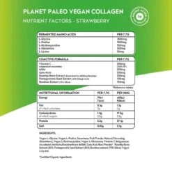 Planet Paleo Vegan Collagen Factors Strawberry 231g 7 Planet Paleo Vegan Collagen Factors Strawberry 231g -Care Product Store planet paleo vegan collagen factors strawberry 231g nutrition