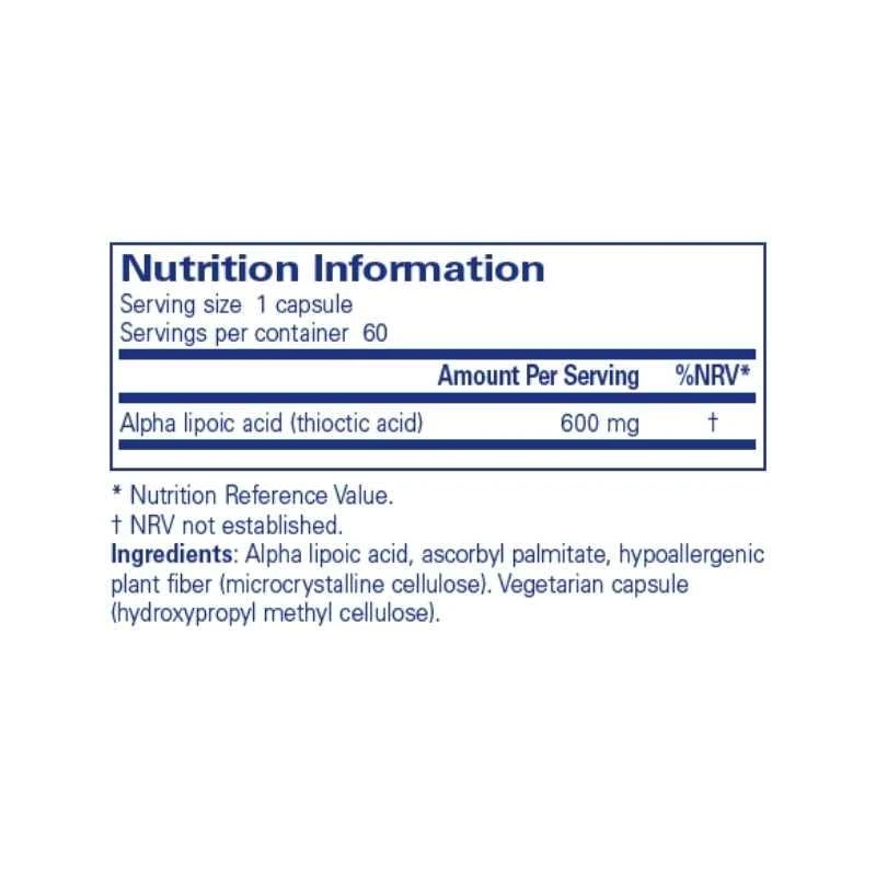 Pure Encapsulations Alpha Lipoic Acid 600mg Capsules 60 4 Pure Encapsulations Alpha Lipoic Acid 600mg Capsules 60 - Image 2