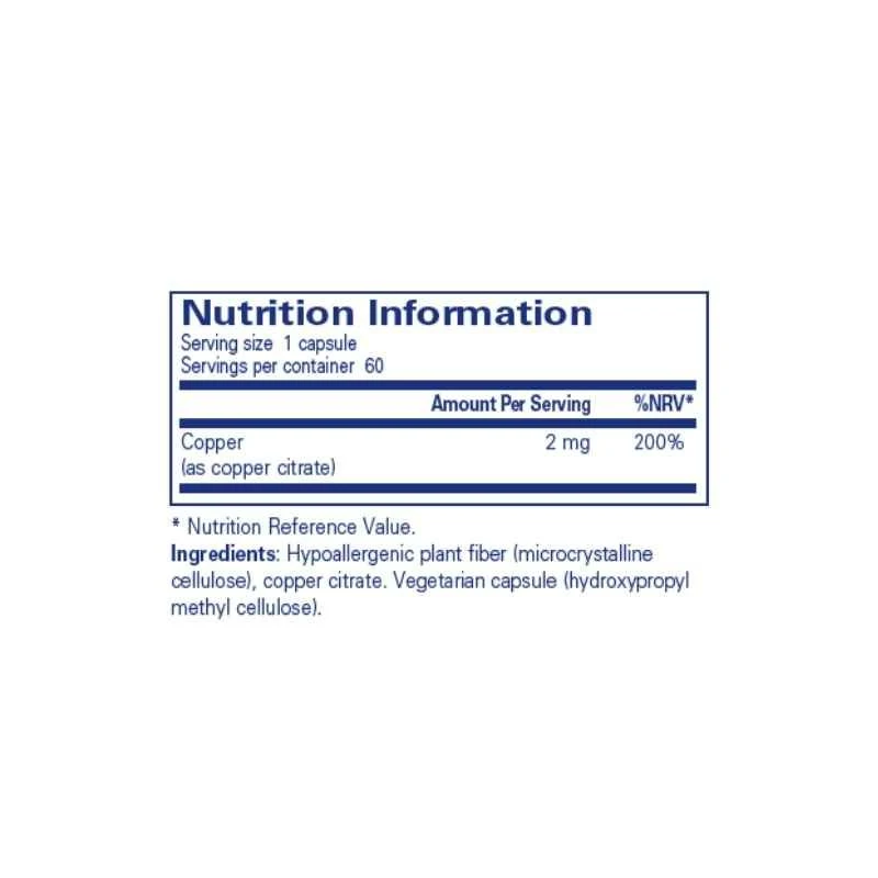 Pure Encapsulations Copper (citrate) Capsules 60 4 Pure Encapsulations Copper (citrate) Capsules 60 - Image 2