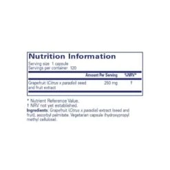 Pure Encapsulations Grapefruit Seed Extract Capsules 120 -Care Product Store pure encapsulations grapefruit seed extract 120 nutritional information