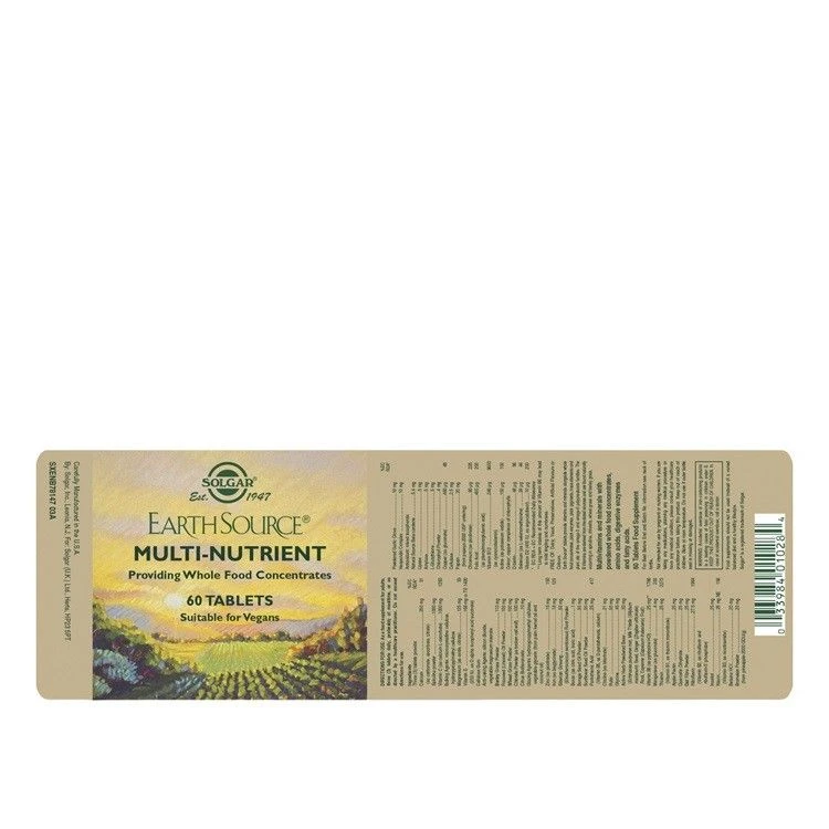 Solgar Earth Source Multi-Nutrient Tablets 60 4 Solgar Earth Source Multi-Nutrient Tablets 60 - Image 2