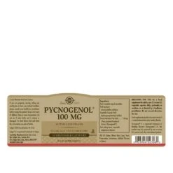 Solgar Pycnogenol 100mg Vegicaps 30 -Care Product Store so e2306 label