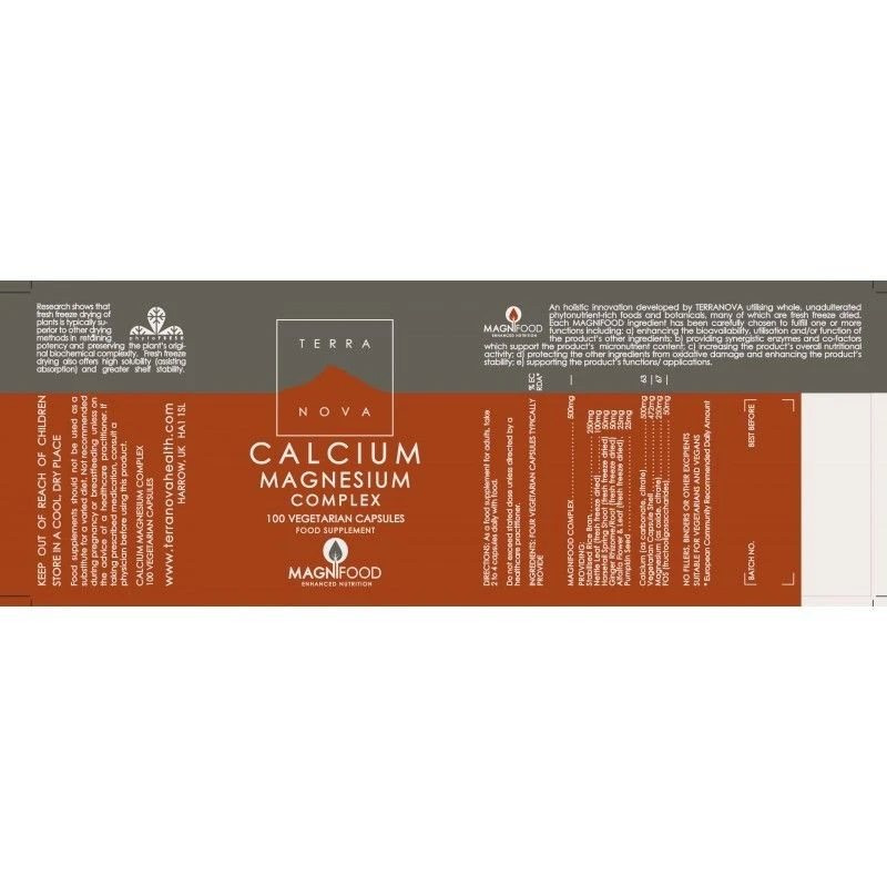 Terranova Calcium Magnesium 2:1 Complex Vegicaps 100 4 Terranova Calcium Magnesium 2:1 Complex Vegicaps 100 - Image 2