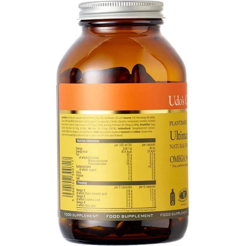 Udo's Choice Ultimate Oil Blend 1000mg Capsules 90 4 Udo's Choice Ultimate Oil Blend 1000mg Capsules 90 - Image 2