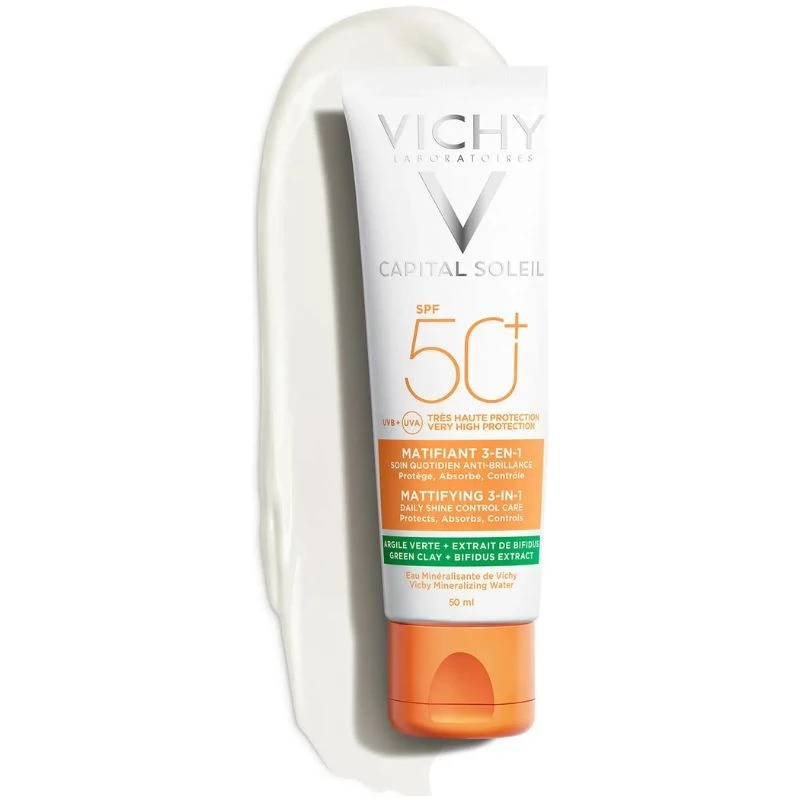 Vichy Capital Soleil Mattifying Face Dry Touch SPF50 50ml 4 Vichy Capital Soleil Mattifying Face Dry Touch SPF50 50ml - Image 2