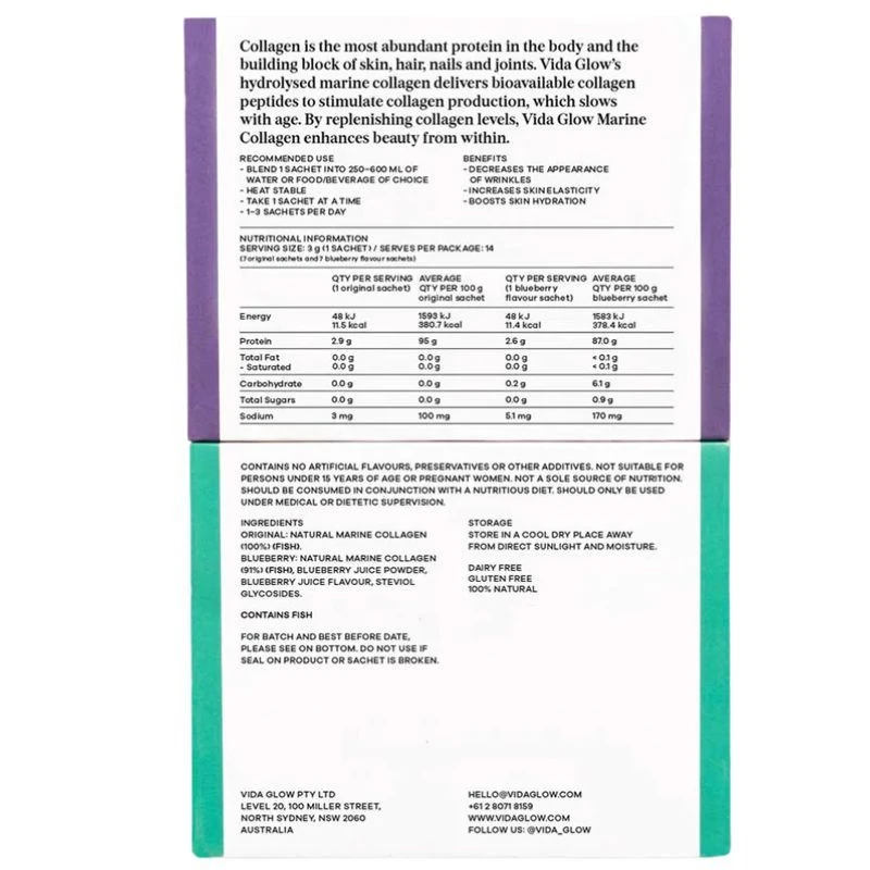 Vida Glow Mixed Natural Marine Collagen Trial Pack 14 X 3g 4 Vida Glow Mixed Natural Marine Collagen Trial Pack 14 X 3g - Image 2